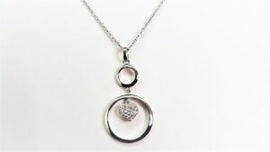 Collier mit Behang 925 Ag rhodiniert