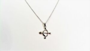 Collier mit Behang 925 AG bic. rosé/weiss