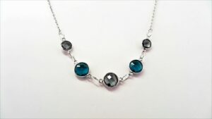 Collier Mehrsteiner 925 Ag rhodiniert