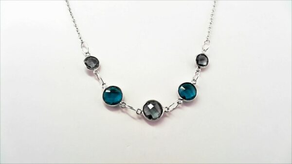 Collier Mehrsteiner 925 Ag rhodiniert