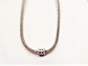 Collier Mehrsteiner 925 AG bic. gelb/weiss