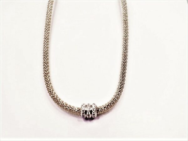 Collier Mehrsteiner 925 AG bic. gelb/weiss