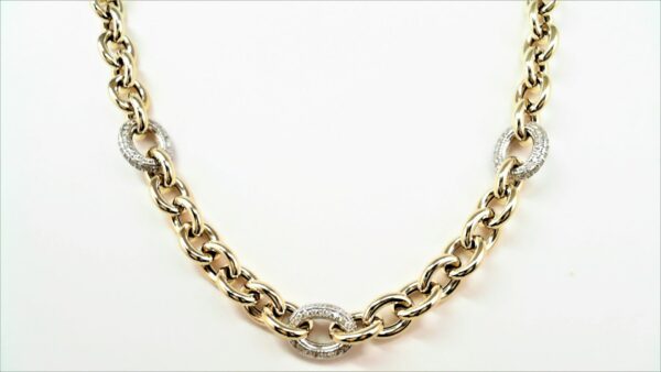 Collier Mehrsteiner 925 AG bic. gelb/weiss