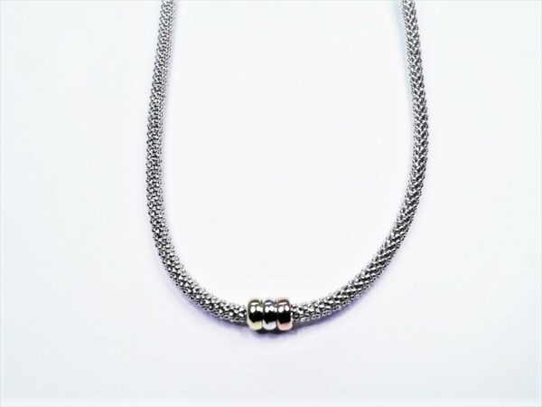 Collier ohne Stein 925 AG tric. rot gelb weiss