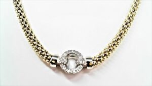 Collier Mehrsteiner 925 AG bic. gelb/weiss