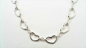 Collier ohne Stein Herz 925 Ag rhodiniert