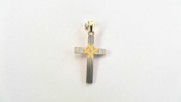 Anhänger-Kreuz Titan Bicolor