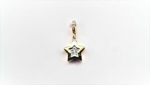 Charms Stern 585 GG/Rhodiniert