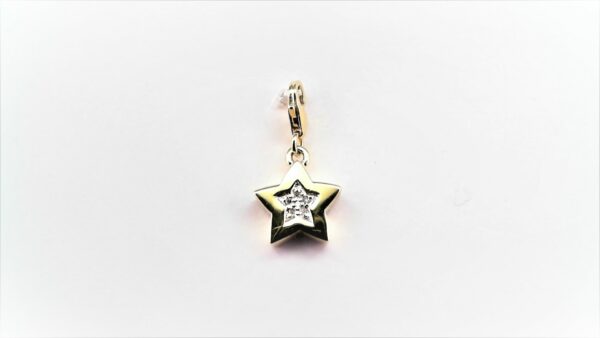 Charms Stern 585 GG/Rhodiniert
