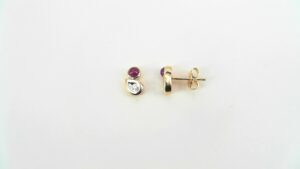 Ohrstecker Mehrsteiner 585 GG/Rhodiniert