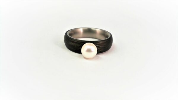 Damenring / Perle Stahl