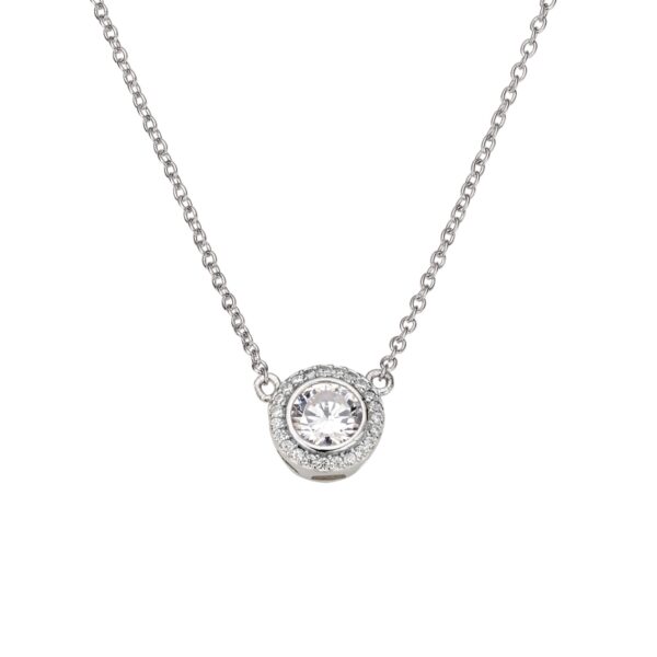 Collier Mehrsteiner 925 Ag rhodiniert