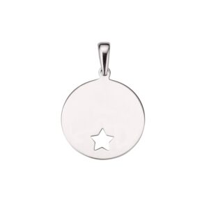 Gravurplatte Stern 925 Ag rhodiniert