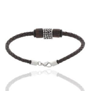 Herrenarmband Edelstahl/Holz
