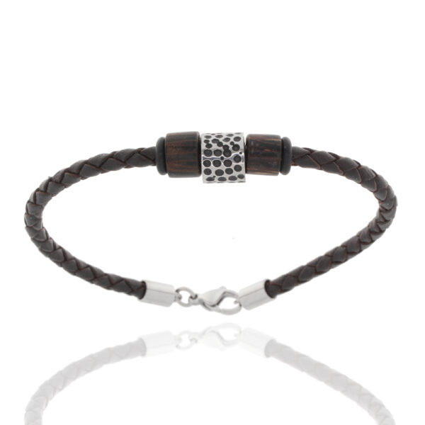 Herrenarmband Edelstahl/Holz