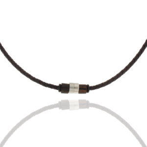 Herrencollier Edelstahl/Holz
