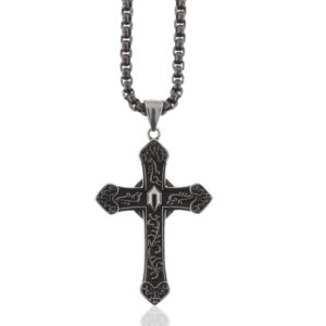 Herrenkette Kreuz Edelstahl