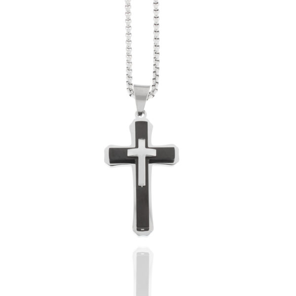 Herrenkette Kreuz Edelstahl