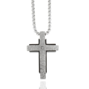 Herrenkette Kreuz Edelstahl