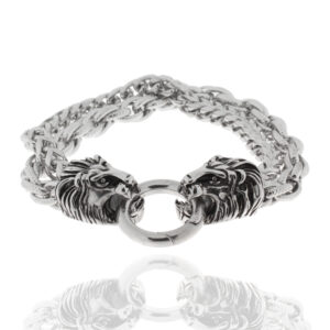 Herrenarmband Löwe Edelstahl