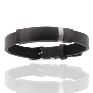 Herrenarmband Edelstahl/Carbon