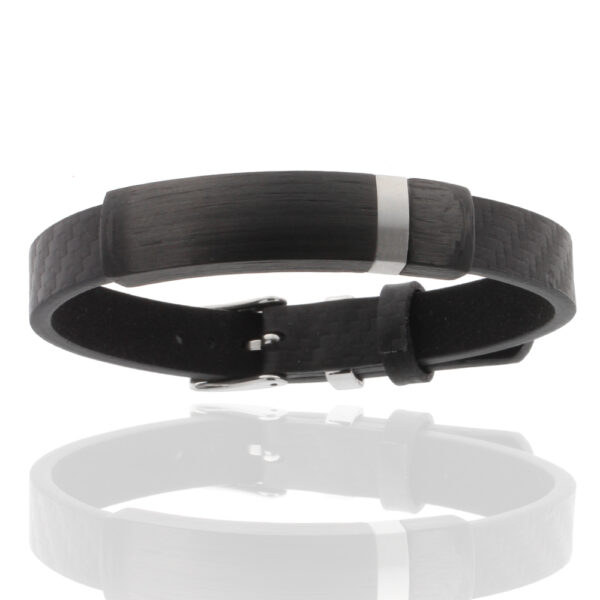 Herrenarmband Edelstahl/Carbon