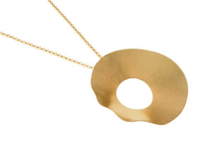 Collier mit Behang 925 AG gelb vergoldet