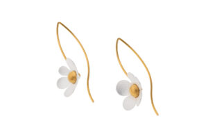 Ohrpendel Blume 925 AG bic. gelb/weiss