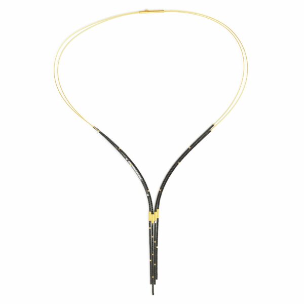 Collier Y-Kette 925 AG gelb vergoldet
