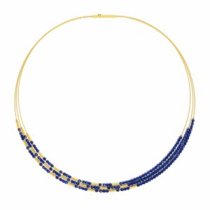 Collier Mehrsteiner 925 AG gelb vergoldet