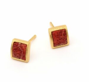 Ohrstecker Einsteiner 925 AG gelb vergoldet