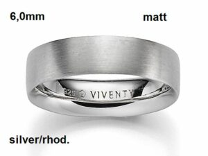 Trauring 925 Ag rhodiniert