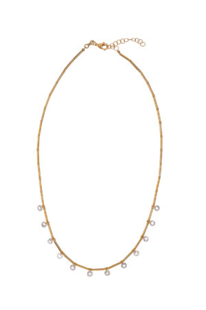 Collier Mehrsteiner 925 AG gelb vergoldet