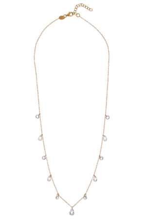 Collier Mehrsteiner 925 AG gelb vergoldet