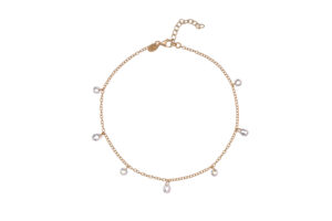 Fusskette 925 AG gelb vergoldet