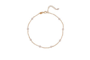 Fusskette 925 AG gelb vergoldet