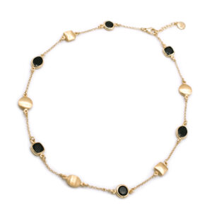 Collier Mehrsteiner 925 AG gelb vergoldet