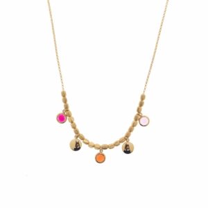 Collier Mehrsteiner 925 AG gelb vergoldet