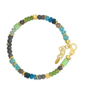 Steinarmband 925 AG gelb vergoldet