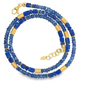 Steinkette 925 AG gelb vergoldet