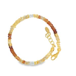 Steinarmband 925 AG gelb vergoldet