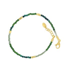 Steinarmband 925 AG gelb vergoldet