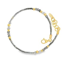 Steinarmband 925 AG gelb vergoldet