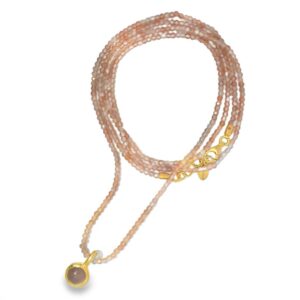 Collier mit Behang 925 AG gelb vergoldet