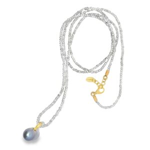 Collier mit Behang 925 AG gelb vergoldet