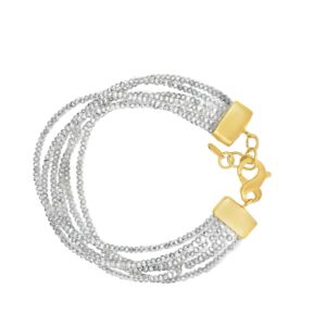 Steinarmband 925 AG gelb vergoldet