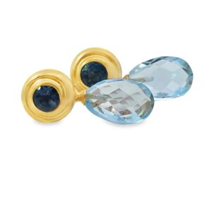 Ohrstecker Mehrsteiner 925 AG gelb vergoldet