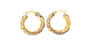 Creolen 375 tricolor Gold