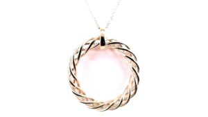 Collier mit Behang 375 tricolor Gold