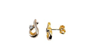 Ohrstecker Einsteiner 375 GG/Rhodiniert